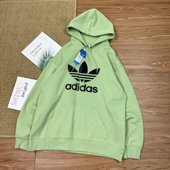 阿迪达斯三叶草连帽卫衣绿色